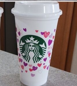 Starbucks Heart Color Changing Reusable Hot Cup